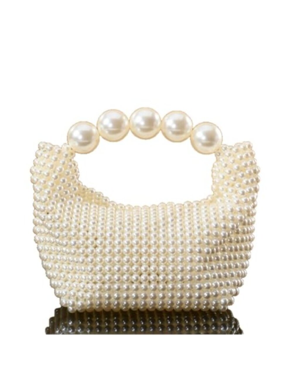 Vintage Pearl Beaded Clutch Purse Women Evening Wedding Party Bridal Crossbody